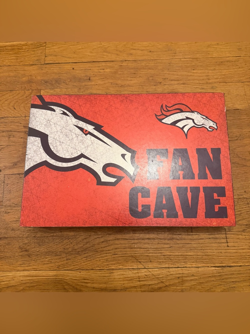 Denver Broncos Wood "Fan Cave" Sign